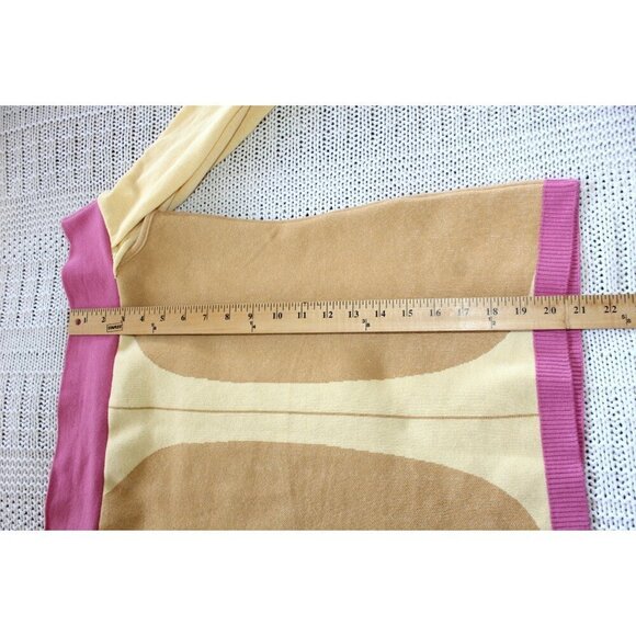 Elhoffer Design Women's Y2K top size Large Hippie Color Block Pink & Yellow USA - Picture 4 of 9